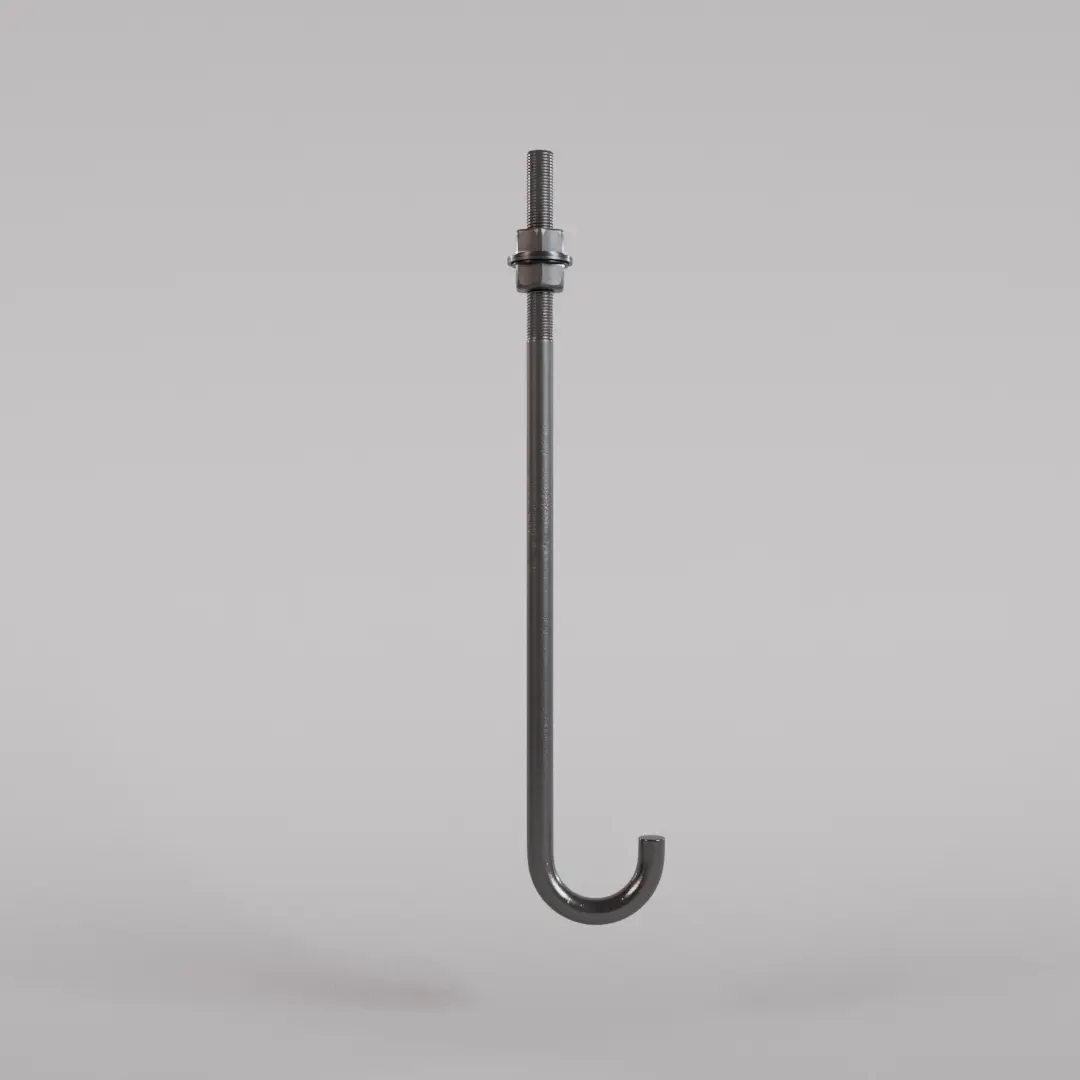 Ancla de cimentación Tipo J Ancla de cimentación Tipo J con una curvatura en forma de gancho en un extremo, utilizada para proporcionar estabilidad adicional en cimentaciones.