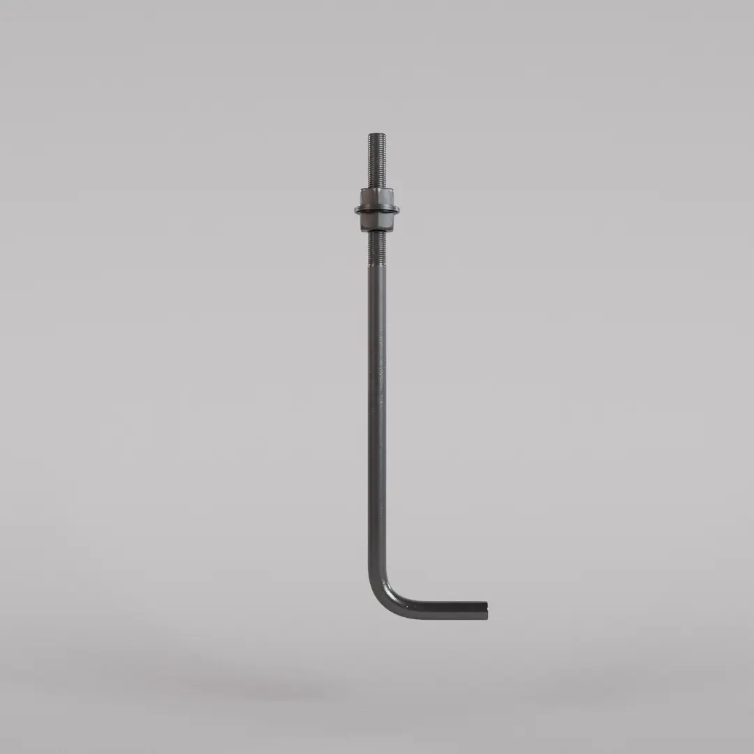 Ancla de cimentación Tipo L Ancla de cimentación Tipo L, caracterizada por su diseño con un ángulo de 90 grados, ideal para fijaciones en terrenos específicos.